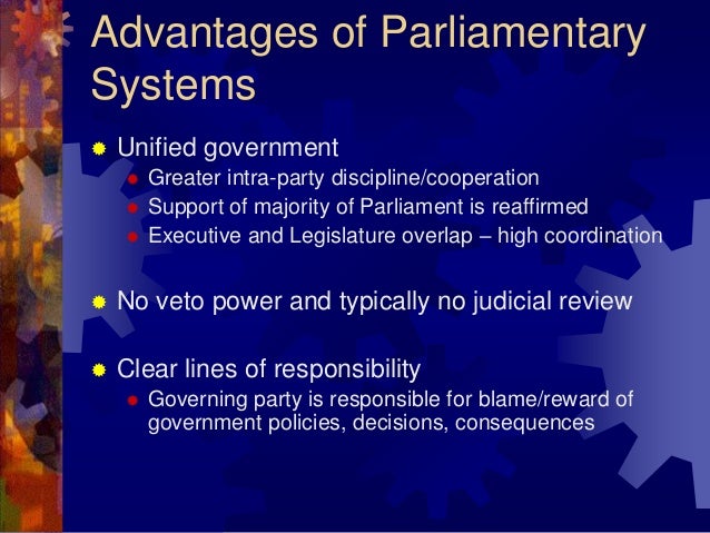 parliamentary system of government pdf