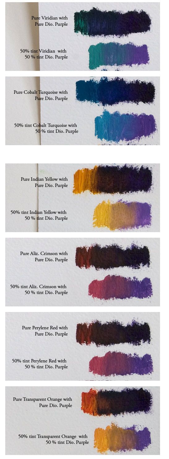 oil paint mixing guide