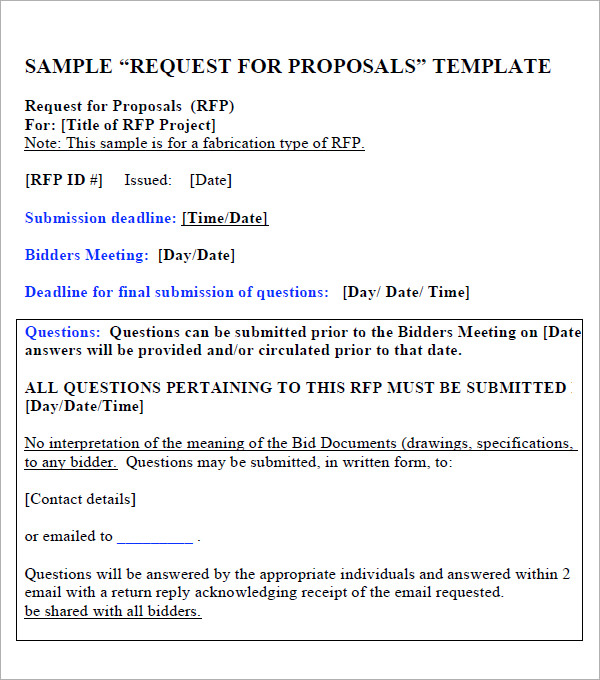 simple request for proposal example pdf