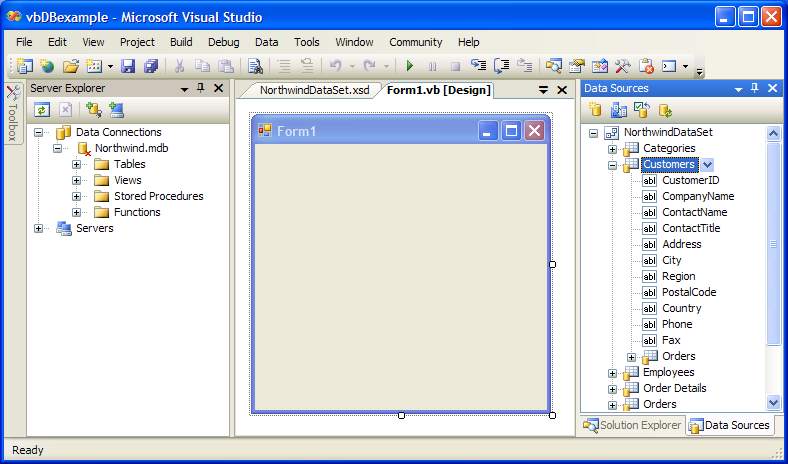 users form web application in visual studio using database
