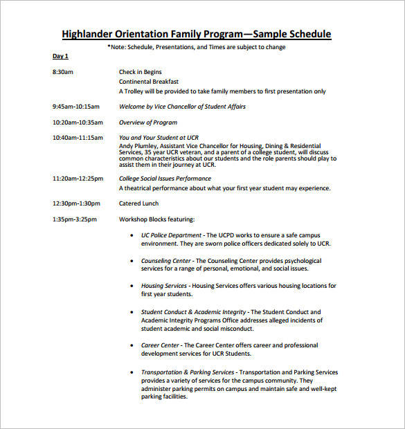 new employee orientation program sample pdf