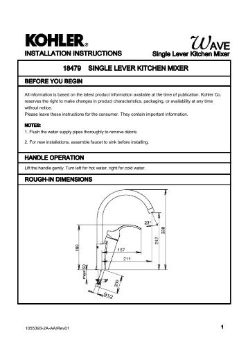 shower mixer installation instructions