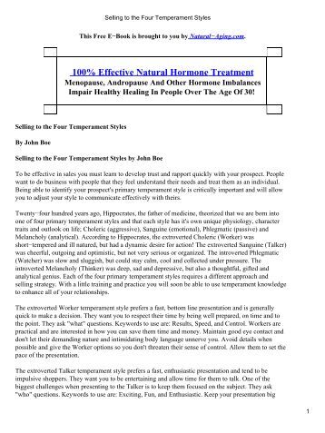 temperament test pdf